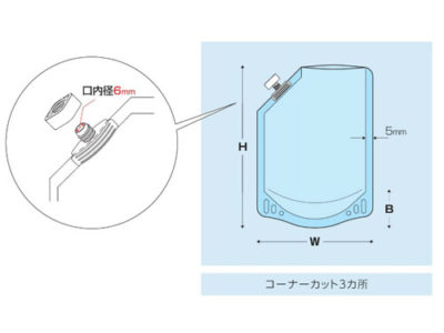 容量100ml～500ml　寸法