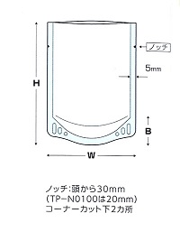 ナイロンポリ透明スタンド袋（TPシリーズ）